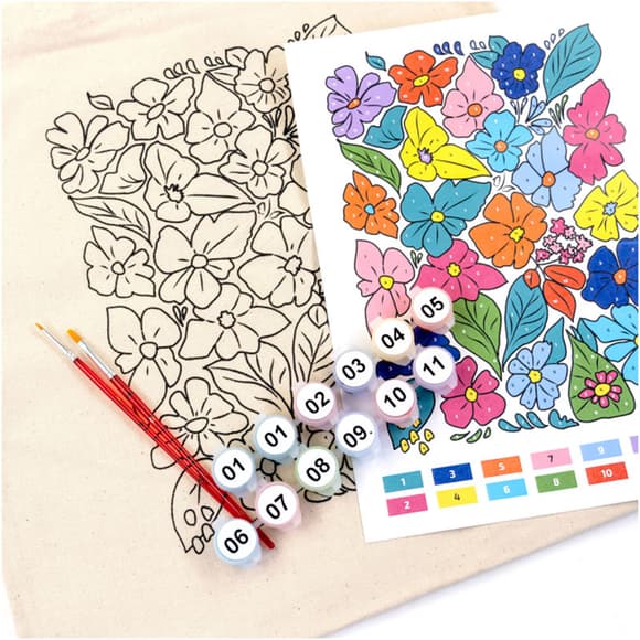 Набор для творчества экосумка-раскраска "Funny flowers" N0003647 размер 38х42 см