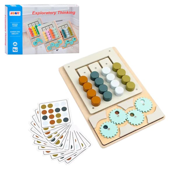 Детская развивающая игрушка-головоломка MD 0836-3 дерево, 26х18 см