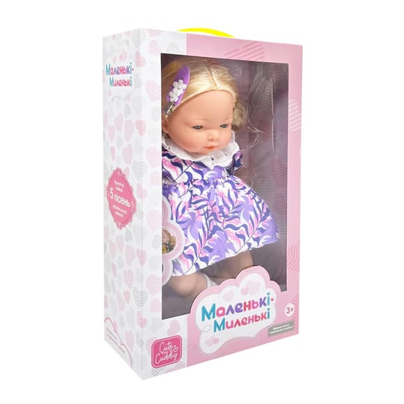 Детская мягконабивная кукла M 5881 I UA(Violet) 33 см, музыкальные эффекты