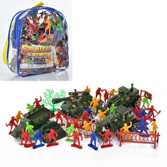 Детский игровой набор "Солдаты" 8211-6, 32 человека, 4 военной техники