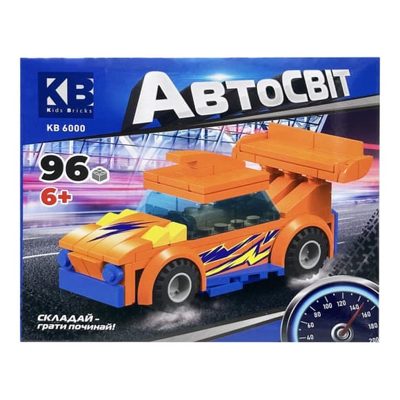 Дитячий конструктор-машинка KB 6000(Orange) від 6 років, 96 деталей