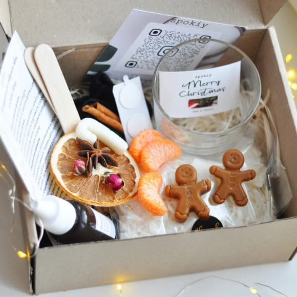 Набор для создания свечи "Merry Christmas" М SP2406 с стеклянной емкостью