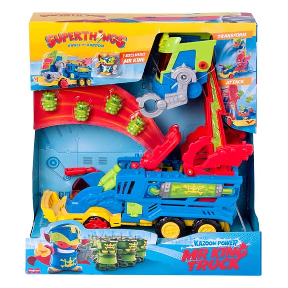 Детский игровой набор "Трак Мистера Кинга" SuperThings PSTSP114IN10, 4 фигурки, 3 снаряда
