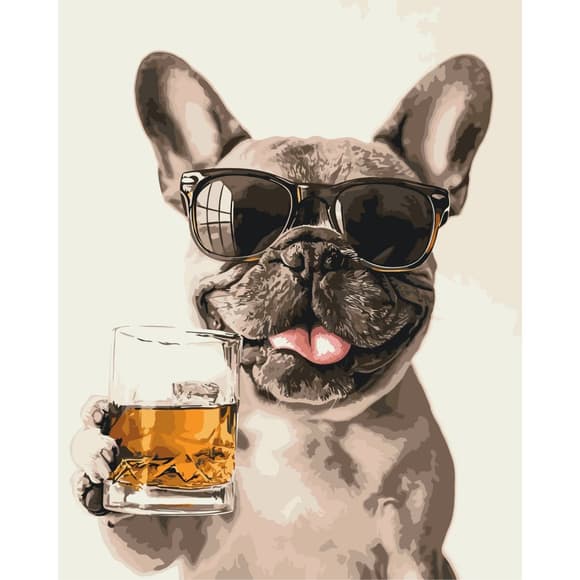 Картина за номерами "Пес із гарним смаком" 11723-AC 40х50 см