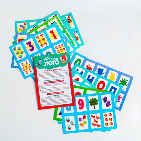 Дитяча настільна гра "Моє перше лото. Вивчаємо букви та цифри" 10156027