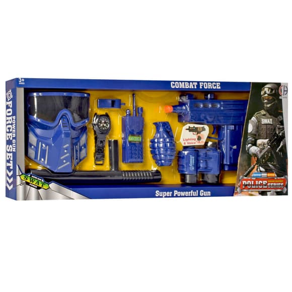 Игровой набор с оружием "Полицейский" CH633B маска, автомат, звуковые и световые эффекты