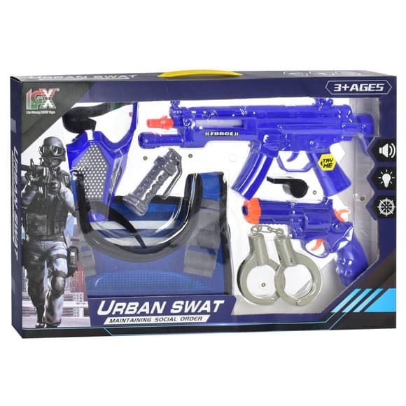 Ігровий набір зі зброєю "Поліціянт" 333F-2 жилет, маска, звукові та світлові ефекти