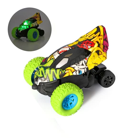 Дитяча трюкова машинка FL-20610C(Green) інерційна, 11 см, оберт на 360°