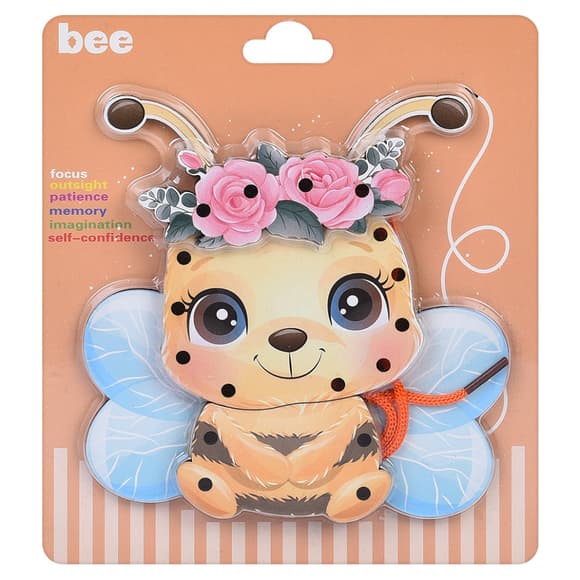 Дерев'яна іграшка-шнурівка "Бджілка" MD 0769(Bee) від 3 років