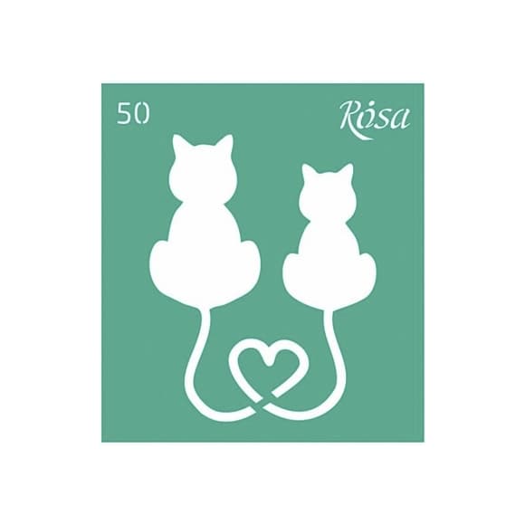 Багаторазовий трафарет 3625150 самоклеючий, №50, 9х10 см, серія "Love"