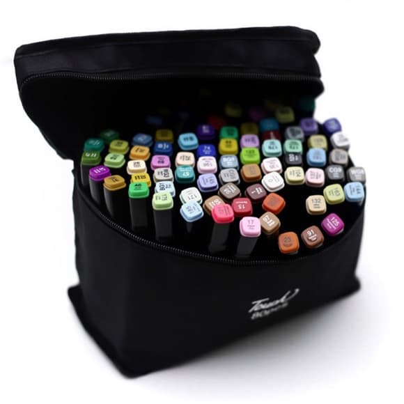 Набір перманентних маркерів на спиртовій основі MPTT80, 80 штук, двосторонні