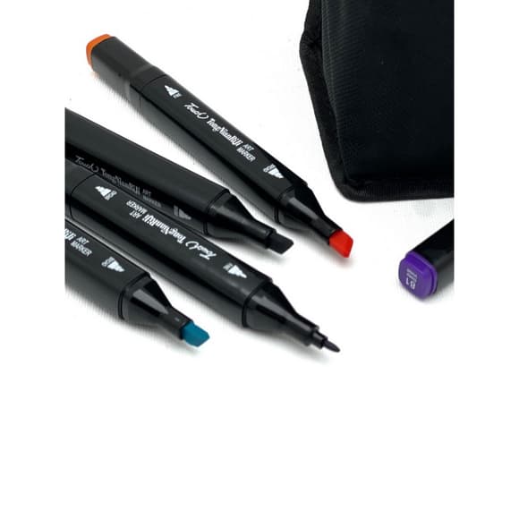 Набір перманентних маркерів на спиртовій основі MPTT80, 80 штук, двосторонні