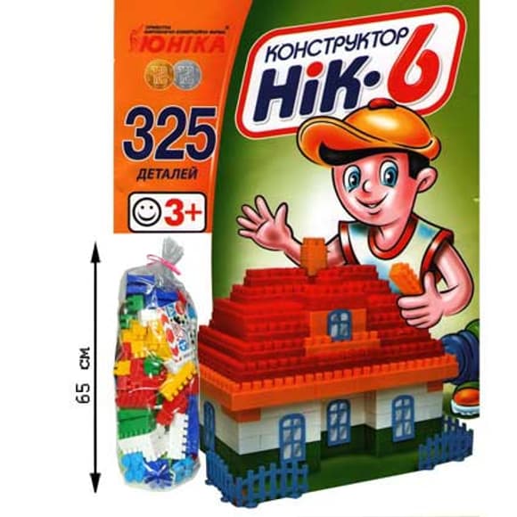 Детский конструктор НИК-6 70934, 325 больших деталей