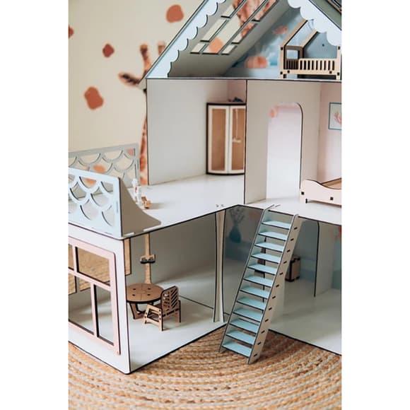 Детский деревянный домик для кукол Морская вилла TG300756080, 75х60х80 см