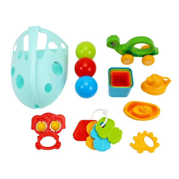 Детский подарочный набор "Baby set 6 в 1" 3274TXK пирамидка, органайзер для ванны