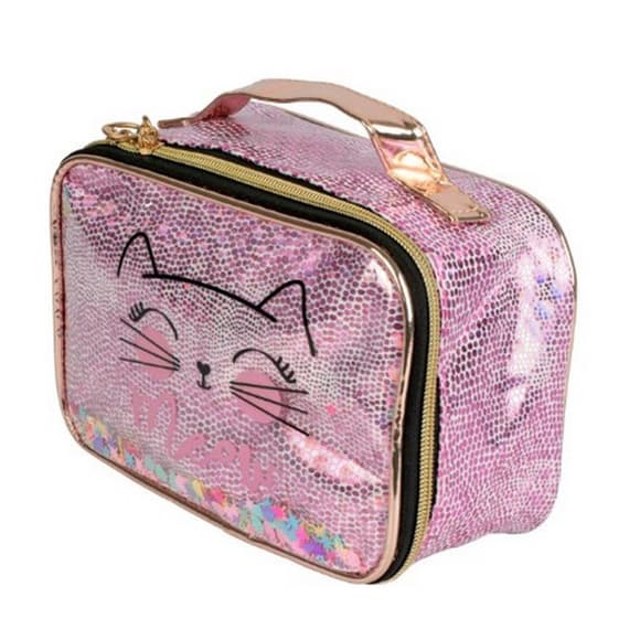 Детская косметичка с принтом "Кошка" T21398, 21x13x12 см