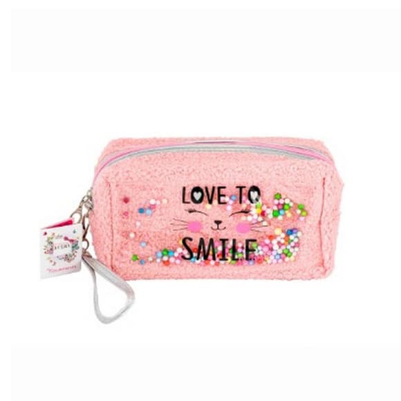Детская косметичка "Love to Kiss" T24810(рожевий) плюшевая