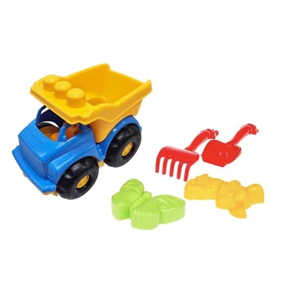 Детская машинка Самосвал "Тотошка" №2 0176(Blue) лопатка, грабельки, 2 пасочки