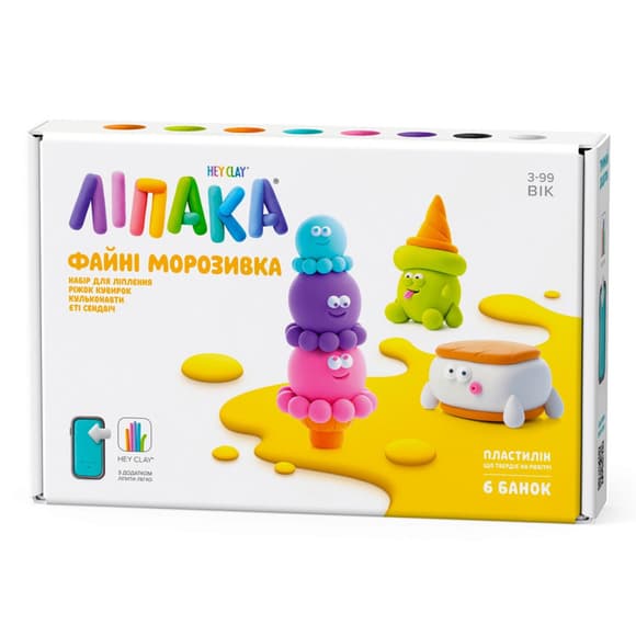 Детский набор пластилина "Классное мороженое" Lipaka 60055-UA01 самостоятельно затвердевает