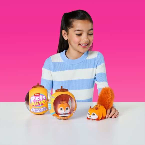 Інтерактивна м'яка іграшка "Білочка" Pets & Robo Alive 9565A, серії PETS ALIVE