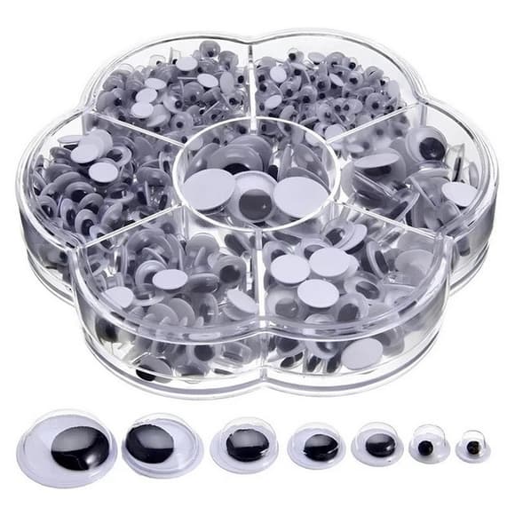 Декоративні оченята для творчості RESTEQ, різних розмірів