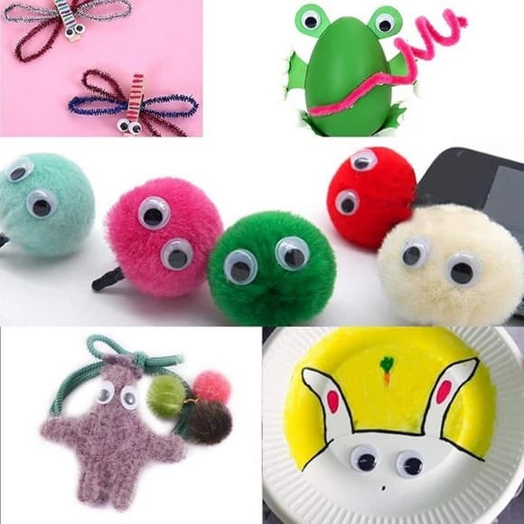 Декоративні оченята для творчості RESTEQ, різних розмірів