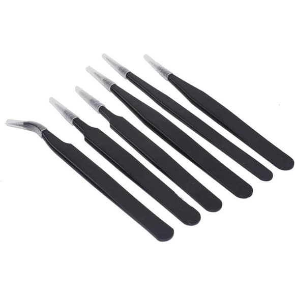 Набор антистатических пинцетов ESD10  в наборе 6 штук