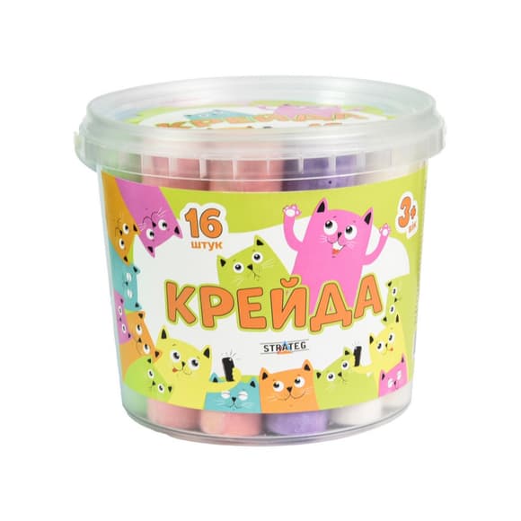 Крейда для малювання на асфальті 50139ST 16 штук, різнокольорова