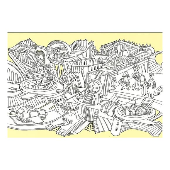 Детская раскраска "Дли-и-и-и-тельное путешествие: Под землей" 784001, длина 4,5 метра