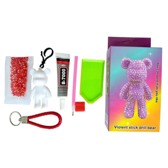 Детский набор для творчества "Создай брелок Медвежонок" FV25 красный