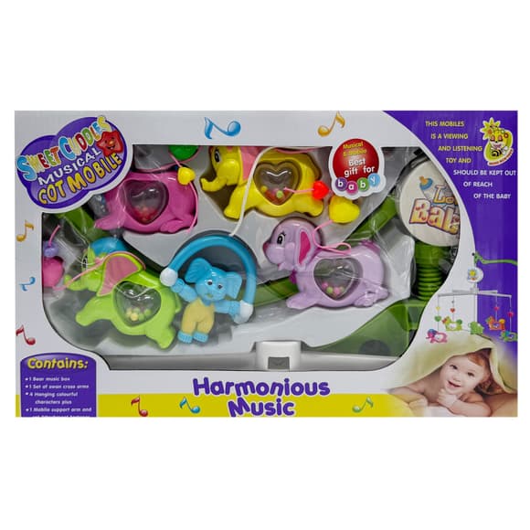Музичний мобіль на ліжечко "Harmonious music" M 1245-30A U/R, з заводним механізмом