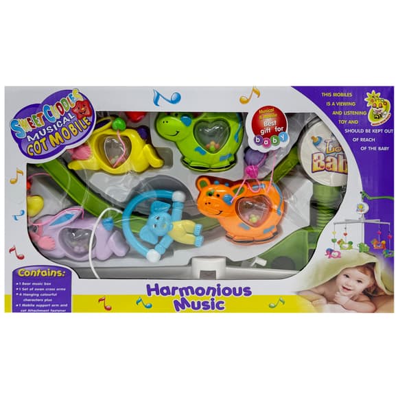Музичний мобіль на ліжечко "Harmonious music" M 1245-31B U/R, з заводним механізмом