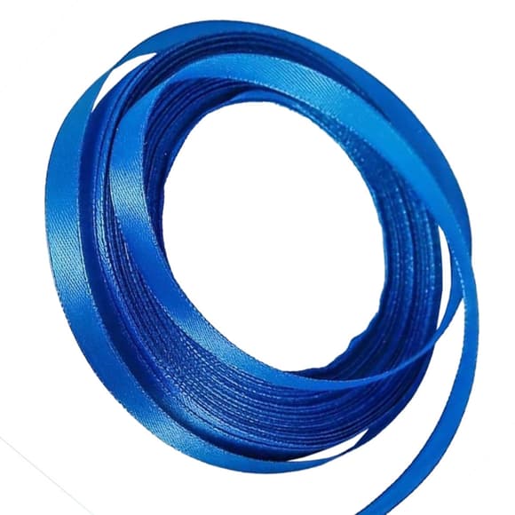 Атласна стрічка для рукоділля АБ-726, 0,6 см x 23 м, електрик