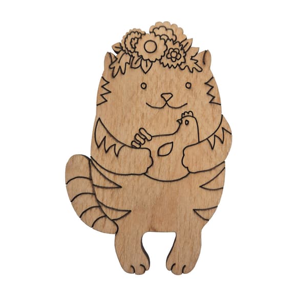 Фігурка для розпису та декорування "Котик" DF10-12-5 дерево