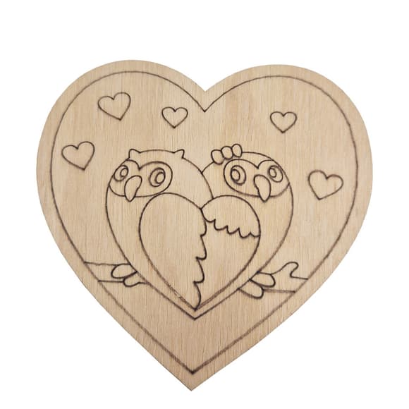 Фигурка для росписи и декорирования "Две совушки" DF10-12-8 дерево