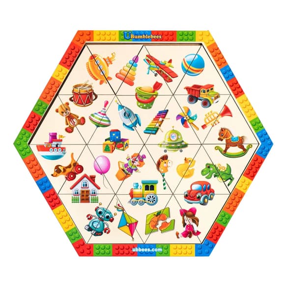 Дерев'яний пазл-вкладиш "Іграшки" PSF023