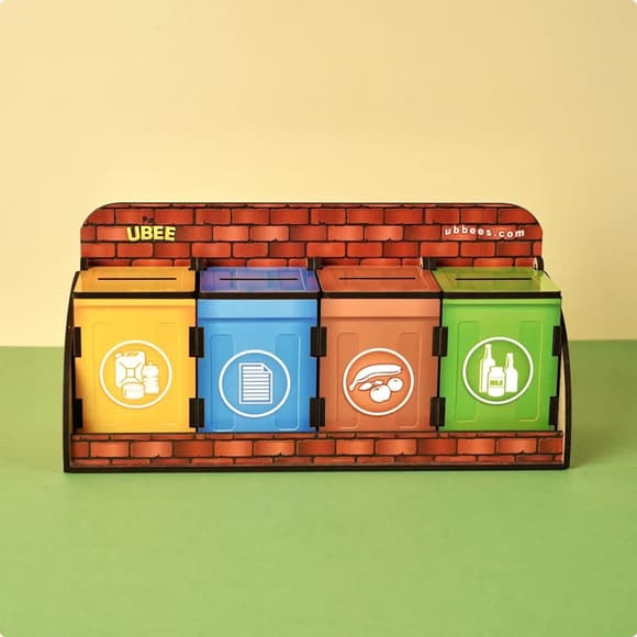 Деревянный сортер "Сортировка мусора" PSD002