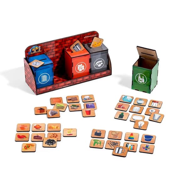 Деревянный сортер "Сортировка мусора" PSD002