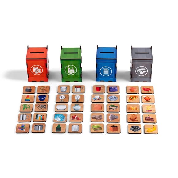 Деревянный сортер "Сортировка мусора" PSD002