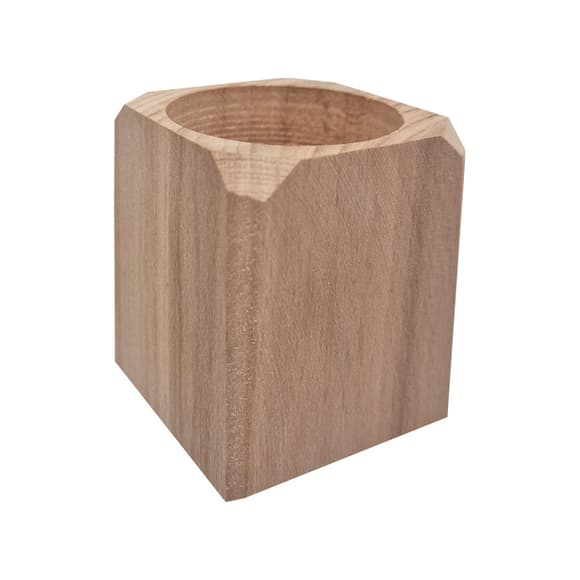 Свічник дерев'яний для свічок-таблеток Candlestick-5, 4,5×4,5×5,5 см