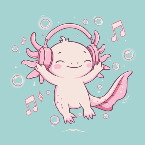 Картина по номерам "Аксолотль в ритме музыки" ©arttem_illustration 15618-AC 30х30 см