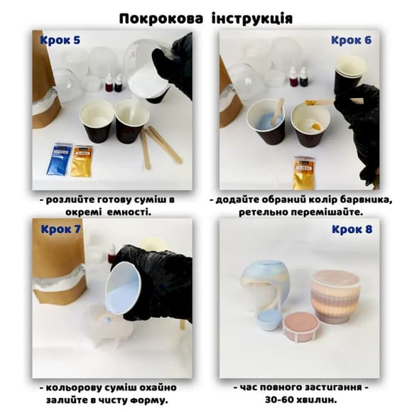 Набір для виготовлення підсвічника Яйце GP-006 з гіпсу, для початківців