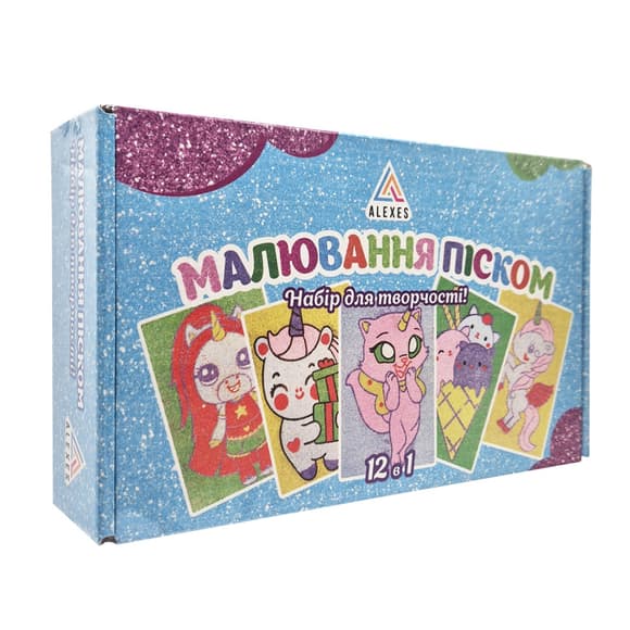 Дитячий набір для творчості Картина з піску Sand Art 12 в 1 КР-008 пісок у пляшках