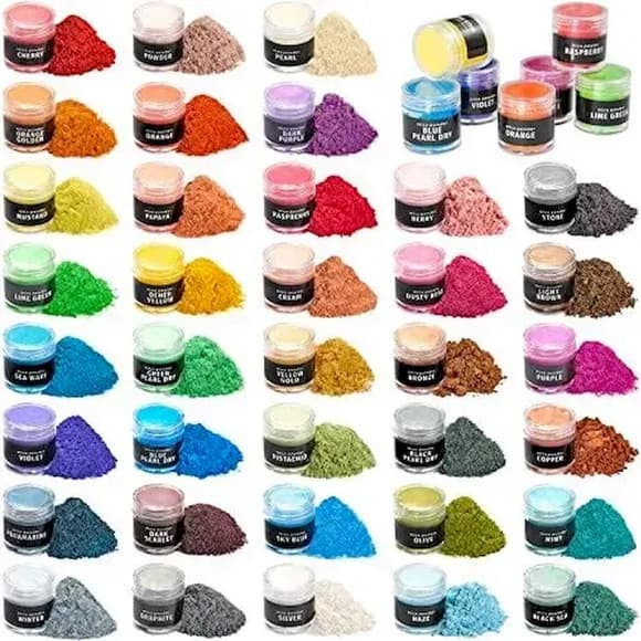 Слюдяной пигментный порошок для творчества MC-004, 36 банок по 2,8 грамма