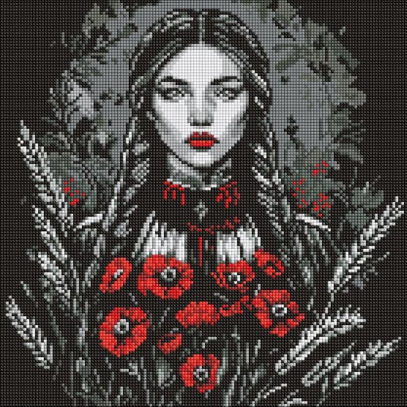 Алмазна мозаїка "Жіноча сила" AMO8223, 40х40 см