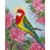 Алмазная мозаика "Попугай в цветах" DBS1027, 40х50 см