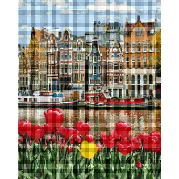 Алмазная мозаика "Весна в Амстердаме" DBS1052, 40х50 см