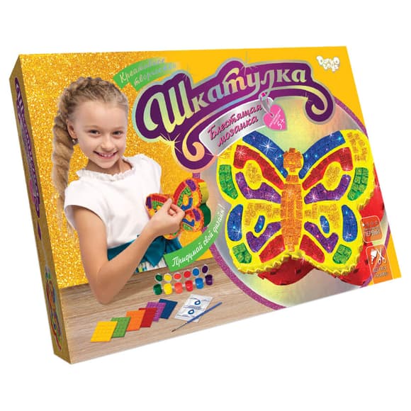 Шкатулка своїми руками Блискуча мозаїка SHR-01-2 для оформлення інтер'єру 