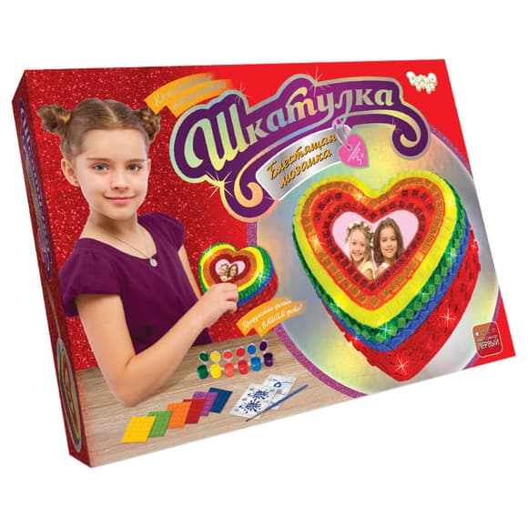 Шкатулка своїми руками Блискуча мозаїка SHR-01-2 для оформлення інтер'єру 