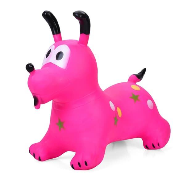 Дитяча іг рашка-стрибун "Собачка" MS 4161(Pink) гума, до 20 кг